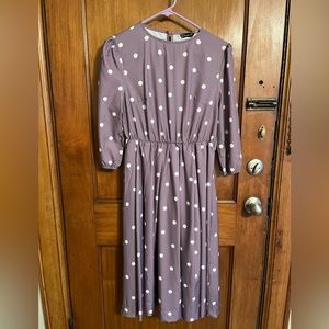 Purple polka dot dress
